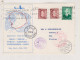 NORWAY 1953 Nice Airmail Postcard  Around The World Flight OSLO-THULE-TOKYO-KARACHI-COPENHAGEN-OSLO - Lettres & Documents