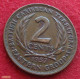 British Caribbean Territories 2 Cents 1957 KM# 3 *V2T Caraibas Caraibes Orientales - Territoires Britanniques Des Caraïbes