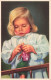 ENFANTS - Une Petite Fille Jouant à Sa Poupée - Colorisé - Carte Postale Ancienne - Retratos