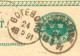 SCHWEDEN 1891, "JÖNKÖPING" Und "GÖTEBORG" K1 Klar A. 5 (FEM) Öre Grün GA-Postkarte, Kab.    SWEDEN VILLAGE POSTMARKS - 1885-1911 Oscar II