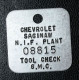 Jeton D'usine, Atelier, Identification D'outillage Années 60 "Usines Automobiles Chevrolet - GMC à Saginaw" Michigan - Noodgeld