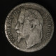  France, Napoleon III, 1 Franc, 1866, Strasbourg, Argent (Silver), B (VG),
KM#806.2, G.463, F.215/2 - 1 Franc