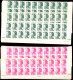 ** N°2178, 2180 Et 2183 Liberté, 0,05, 0,15 Et 0,40, Ensemble De 129 Bas De Feuilles De 20, Nombreuses Dates Différentes - Collections