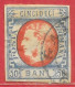 Roumanie N°25a 50b Bleu Pâle & Rouge 1869 O - 1858-1880 Moldavia & Principality