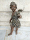 Delcampe - Statue Ange Cupidon Sujet De Pendule Angelot Régule - Metall