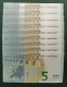 5 EURO PORTUGAL 2013 DRAGHI M006B1 MA NICE NUMBER FOUR CONSECUTIVE NINES SC FDS UNC. PERFECT - 5 Euro