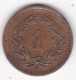 Suisse 1 Rappen 1921 B, En Bronze , KM# 3 - 1 Centime / Rappen