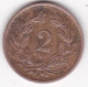 Suisse 2 Rappen 1929 B , En Bronze , KM# 4 - 2 Rappen