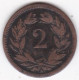 Suisse 2 Rappen 1851 A Paris , En Bronze , KM# 4 - 2 Rappen