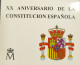 ESPAÑA. AÑO 1998. 1000 PTAS PLATA XX ANIVERSARIO DE LA CONSTITUCION ESPAÑOLA. PESO 13.5 GR - 1 000 Pesetas