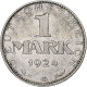 Allemagne, République De Weimar, Mark, 1924, Karlsruhe, Argent, TB+, KM:42 - 1 Mark & 1 Reichsmark