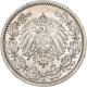 Empire Allemand, Wilhelm II, 1/2 Mark, 1907, Berlin, Argent, TTB+, KM:17 - 1 Mark