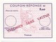 Coupon-Réponse (E) 3,60 Surchargé  "Spécimen Sans Valeur" En Rouge - Coupons-réponse