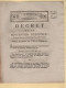 Decret De La Convention Nationale - 1793 - Relatif Au Service Des Postes Et Messageries - Var - 1701-1800: Précurseurs XVIII