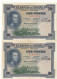 CRBS0912 PAREJA CORRELATIVA BILLETES ESPAÑA 100 PESETAS 1925 MBC  - Andere & Zonder Classificatie