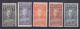 Belgian Congo 1928 Mi. 95-97, 99, 102, 5c., 10c., 20c., 40c., 1.60 Fr. Stanley, MH* (2 Scans) - Unused Stamps