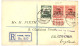 TOGO ANGLO-FRENCH OCCUPATION : 1915 1d On 5pf +1dx2 (one Copy Variety Small F) Canc. LOME On REGISTERED Cover To ENGLAND - Togo