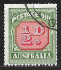 1958 AUSTRALIA Postage Due Used Stamp (Scott # J86) CV $3.75 - Postage Due