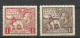 ENGLAND Great Britain 1924 Michel 166 - 167 MNH - Unused Stamps