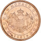 Monaco, Rainier III, Euro Cent, 2001, Paris, SPL, Cuivre Plaqué Acier - Monaco