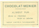 IMAGE CHROMO CHOCOLAT MENIER ALIMENT PUR N° 324 ALPES MARITIMES MENTON LA VIEILLE VILLE TOURISME - Menier