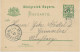 BAYERN ORTSSTEMPEL REHAU K1 1902 Auf 5 Pf Rauten-GA Nach MUENCHBERG (MÜNCHBERG) - Enteros Postales