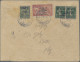 Syria: 1920, Airmail Handstamps, 1pi. On 5c. Green Vertical Pair, 5pi. On 15c. O - Syria