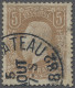 Belgium: 1878, Leopold II., 5 Francs Gelbbraun Mit Klarem Teilstempel, Rs. Hinte - Oblitérés