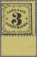 Baden - Landpostmarken: 1862, Landpost-Portomarke 3 Kr. Gelb Auf Dickem Papier, - Other & Unclassified