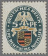 Deutsches Reich - Weimar: 1926, Nothilfe, Landeswappen II, 5 + 5 Rpf. Württember - Unused Stamps