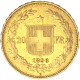 Suisse- 20 Francs Confédération Helvétique 1896 Berne - 20 Franken (oro)