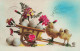 FÊTES ET VOEUX - Joyeuses Pâques - Poussins Et Oeufs - Carte Postale Ancienne - Ostern