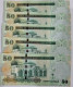 Saudi Arabia 50 Riyals 2009 UNC P-34 B Five Pieces From A Bundle 250 Riyals - Arabie Saoudite