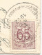 N° 856 (65c  Brun-violet) Sur Petite Enveloppe (avec Carte De Visite) à Destination De Pin-Izel  (1952) - 1951-1975 Heraldischer Löwe (Lion Héraldique)