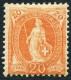 SUISSE - Z 66D 20C ORANGE HELVETIA DEBOUT * - Nuovi