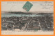 1907 - SPM - Timbre à 5 Centimes Groupe Sage Sur CP Colorisée Vers Le Havre - Panorama De La Ville Vue Du Nord - Lettres & Documents