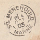 Delcampe - 1903 - SPM - Timbre à 10 Centimes Groupe Sage Sur CP Vers NANCY - La Route Du CAP A L'AIGLE En Hiver - Brieven En Documenten