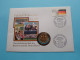 Fussball-Weltmeister 1990 DEUTSCHLAND ( 1 DM 1989 J ) Numisbrief 1990 Frankfurt Am Main ( Zie/See Scans ) ! - Commemorations