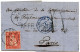 SUISSE - SBK 38  10C SUR LETTRE DE LOCLE POUR PARIS AFFR. INSUFF + TAXE 4, 1869 - Briefe U. Dokumente