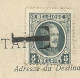 192 Op Kaart Stempel MONT-SUR-MARCHIENNE ,getaxeerd (taxe) 193 Voorzien Van 'T' Met Stempel - Lettres & Documents