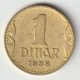 YUGOSLAVIA 1938: 1 Dinar, KM 19 - Yougoslavie
