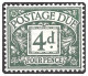 D23 1936-37 Edward Viii Watermark Postage Dues Mounted Mint Hrd2d - Strafportzegels