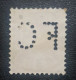 Switzerland Used Postmark Perfin Stamp Geneve Cancel - Perforés