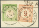 Dt. Reich 23a,30 BrfStk, 1872, 1 Kr. Gelblichgrün Und 9 Auf 9 Kr. Braunorange, K1 ENGEN IN BADEN, Dekoratives Kabinettbr - Autres & Non Classés