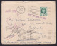 Rhodesia & Nyasaland: Cover To USA, 1955, 1 Stamp, Forwarded, Returned, Finger Retour Cancel (minor Damage) - Rhodésie & Nyasaland (1954-1963)