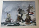 AQUARELLE ET PEINTURE COMBAT DU TEXEL D APRES EUGENE ISABEY Signé H. PIN? - Aquarelles