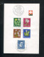 "SCHWEIZ" 1961, Mi. 742-746 "Pro Juventute" Auf PTT-Blatt, Ersttags-SSt. (70158) - Cartas & Documentos