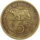 BELGIAN CONGO 5 FRANCS 1936 #s092 0099 - 1934-1945: Leopold III.