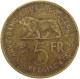 BELGIAN CONGO 5 FRANCS 1936 #s092 0087 - 1934-1945: Leopold III