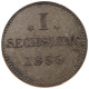 GERMAN STATES SECHSLING 1855 HAMBURG #s091 0009 - Taler & Doppeltaler